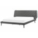Beliani Cama com estrado Pele sintética ESSONNE 228x219 Cinza