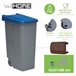 WELL HOME Conjunto de 2 Recipientes Fechados de 110L Azul+Preto Alt.88cm Azul/ Preto