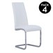  Conjunto de 4 cadeiras Smile Leatherette Branco