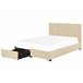 Beliani Cama con cajones Poliéster LA ROCHELLE 193x213 Castanho