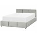 Beliani Cama com armazenamento Veludo BOUSSE 171x219 Bege