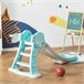 Escorrega Infantil HDPE, PP HOMCOM Cinza Azul