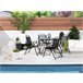 Beliani Mesa de jardim LIVO 80x80 Preto