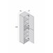 Armário multiuso com 2 portas com efeito madeira 45 Branco