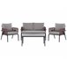 Beliani Conjunto lounge SCIACCA Cinza