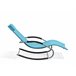 Beliani Cadeira lounge/relax CARANO Azul