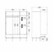 Roupeiro DELTA portas batentes e 3 gavetas 147x200cm branco Branco