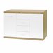 Aparador ERVA 4 gavetas 2 portas branco carvalho Branco/ Madeira