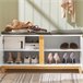 Banco para sapatos com 2 portas FSR117-W SoBuy Branco