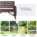 Banco de Jardim Madeira de Abeto Outsunny 105x56 Castanho