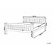 Beliani Cama com estrado Pinho GIVERNY 189x208 Branco