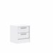 Mesa de cabeceira 2 gavetas cor branca LEADER  Branco