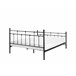 Beliani Cama com estrado Metal LYNX 161x209 Preto