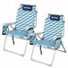 Aktive Pacote com 2 cadeiras de praia dobráveis Aruba 5 posições Azul
