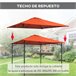 Toldo de Reposição para Pérgola Poliéster Outsunny 2x2 Laranja