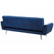 Beliani Sofá-cama Veludo SELNES Azul Marino