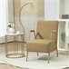 Poltrona Individual poliéster, espuma, aço, painel multicamadas Castanho