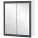 Armário de Casa de Banho MDF e Vidro kleankin Branco