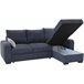 Chaise longue com cama BROADWAY reversível 3 lugares cinza escuro Cinza Escuro
