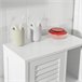 Armário de casa de banho 1 porta e 3 prateleiras BZR39-W SoBuy Branco