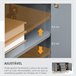 Aparador MDF e Metal HOMCOM, casa - móveis de armazenamento Cinza