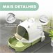 Caixa de Areia para Gatos Polipropileno PawHut Verde