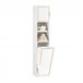 Armário alto de banho com 1 porta e 1 cesto BZR87-W SoBuy Branco
