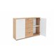 Aparador com 2 portas e 4 gavetas JACKY Branco/ Madeira