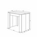  Mesa de consola extensível até 140 cm - 78 x 90 x 50 cm 140 Branco