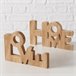 Figura HOME/LOVE sortida da marca BOLTZE Madeira