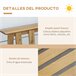 Banco de Exterior Madeira de Abeto Outsunny 144x60 Laranja