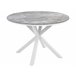 Beliani Conjunto de comedor MALETTO/COSOLETO Branco/cinza