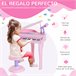 Piano para Crianças ABS HOMCOM Piano para Crianças ABS HOMCOM Rosa
