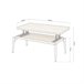 Mesa de centro elevatória Padma 120x60 Branco/ Madeira