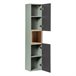 Móvel de lavatório simples 2 gavetas e pedestal Jade Verde