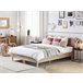 Beliani Cama continental Veludo MARQUISE 191x213 Rosa Talco