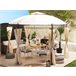 Beliani Pérgola de Jardim SAFARA 368x368 Bege