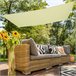 Toldo de vela de sombra rectangular Aktive Garden cor creme Creme