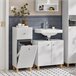 Armário para roupa suja com 1 cesto e 1 gaveta BZR93-W SoBuy Branco