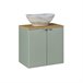 Móvel de lavatório simples 2 portas Verde Jade Verde