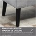 Banco Pé de Cama Poliéster, Espuma e Madeira de Borracha HOMCOM Cinza