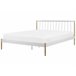 Beliani Cama com estrado Metal MAURS 187x209 Branco