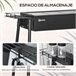 Barbecue a Carvão Aço Inoxidável e Metal Galvanizado Outsunny Preto