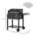 Barbecue a Carvão Aço inoxidável e metal Outsunny Cinza