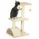 Arranhador para Gatos Aglomerado, Sisal e Poliéster PawHut Cru