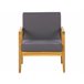 Beliani Conjunto lounge Madeira de acácia PALLANO Cinza Escuro
