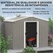 Abrigo de Jardim Aço Galvanizado e PP Outsunny Cinza