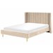 Beliani Cama Terciopelo VILLETTE 185x222 Bege