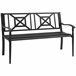 Banco de Jardim Aço Outsunny 128x62 Preto