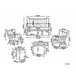 Beliani Conjunto lounge Rattan/vime BRINDISI Castanho